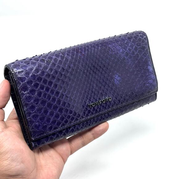 Tom Ford Purple Python Wallet - Picture 2 of 11